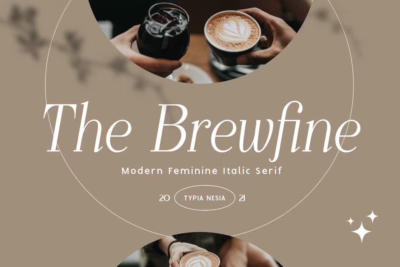 A modern feminine italic serif font