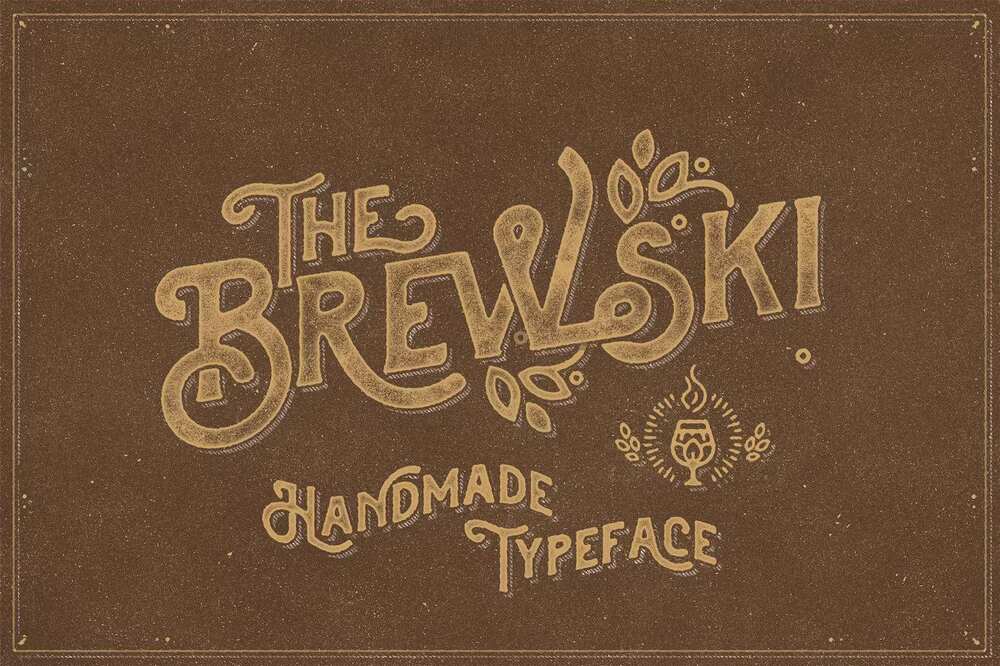 A vintage handmade font