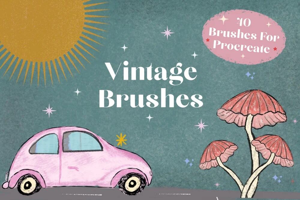 A vintage texture procreate brushes