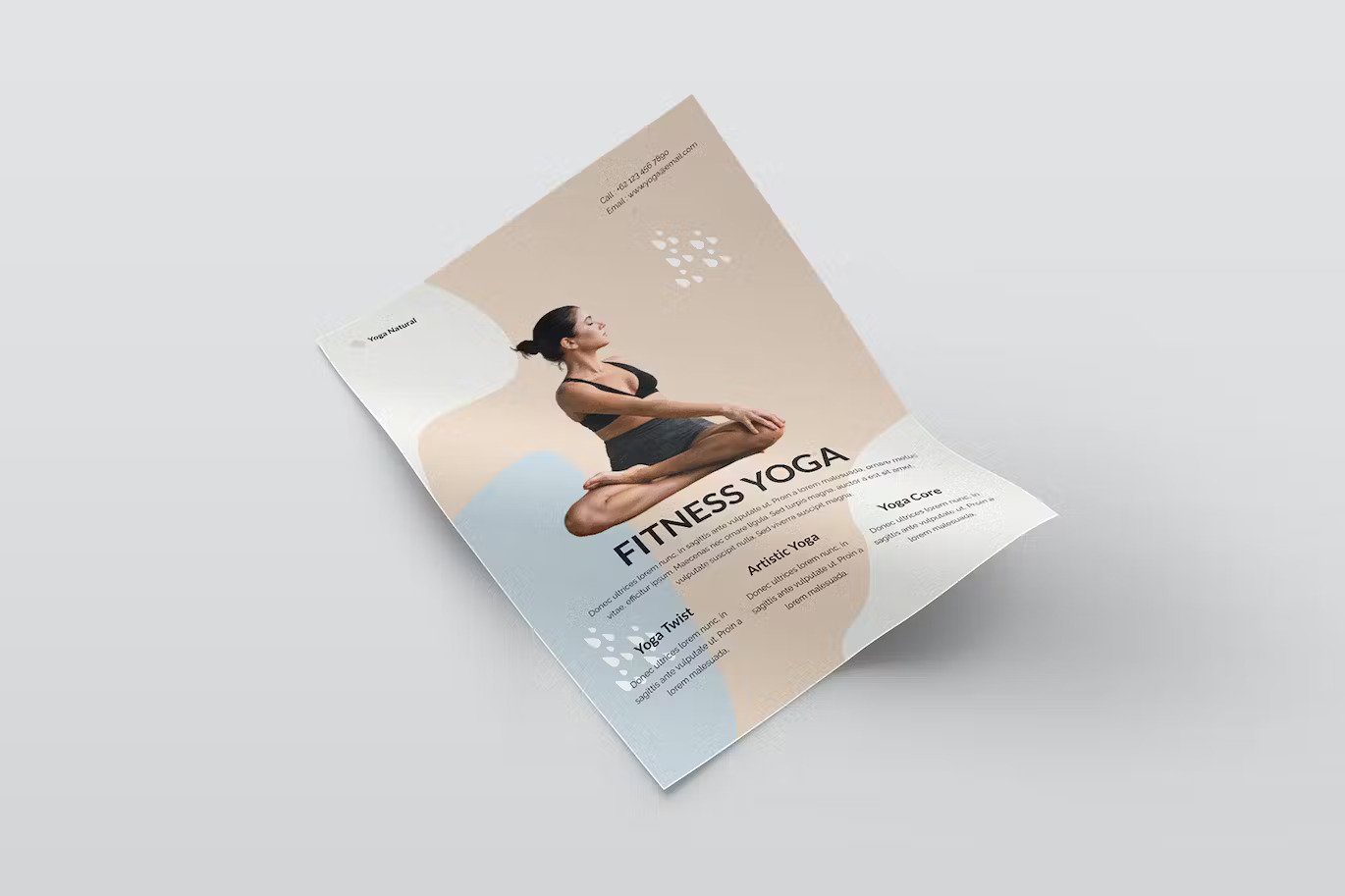 Yoga flyer template