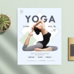 Yoga flyer templates cover