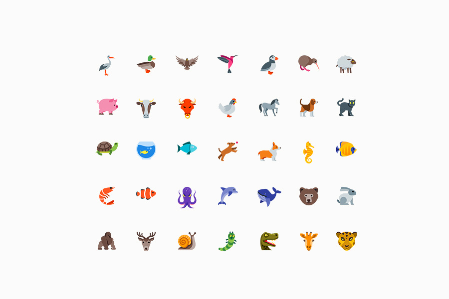 A free bunch of animal icons