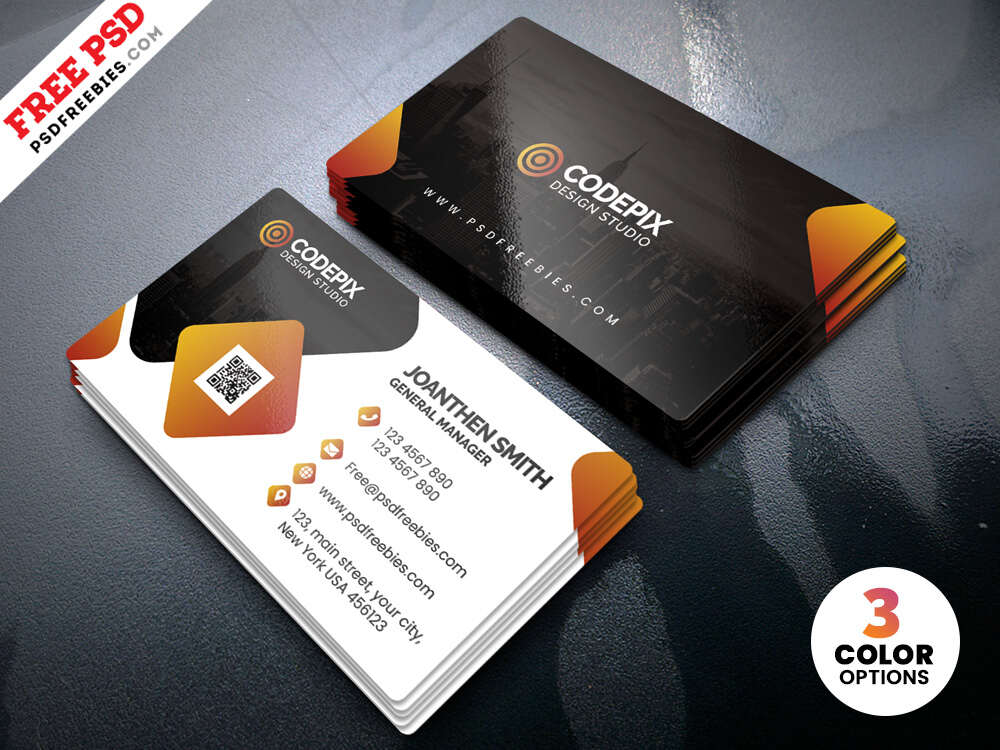 A free modern corporate business card templates
