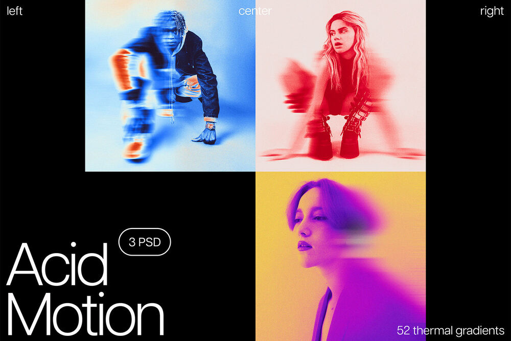 Acid motion photo effects for photoshop