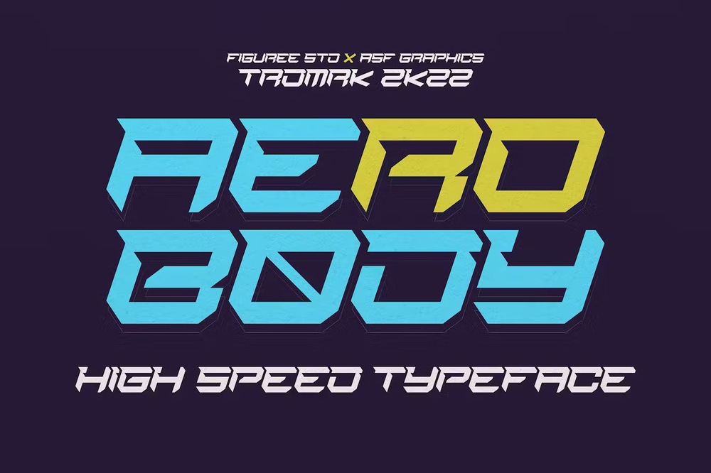 A high speed display typeface
