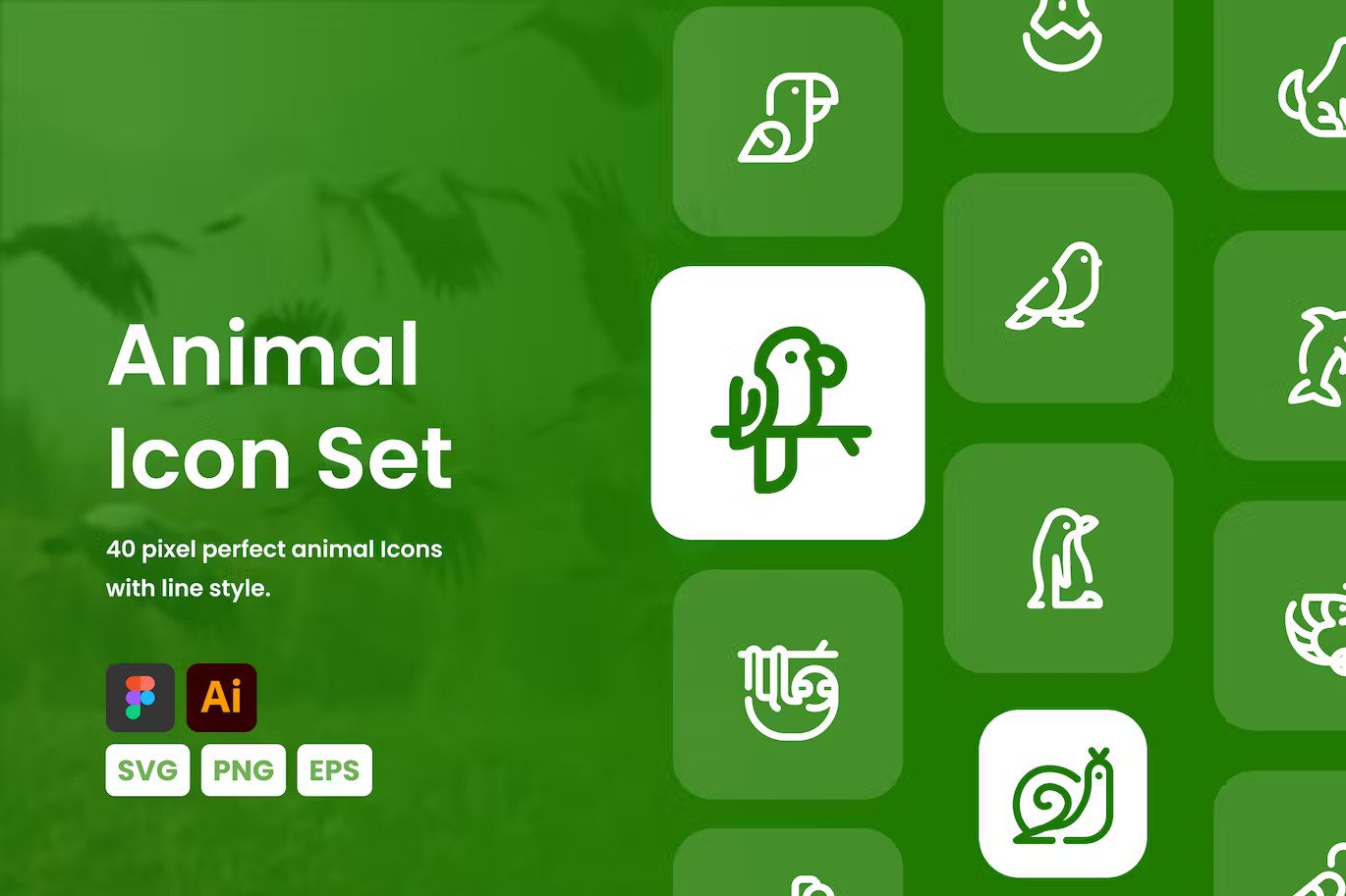 Animals icon set