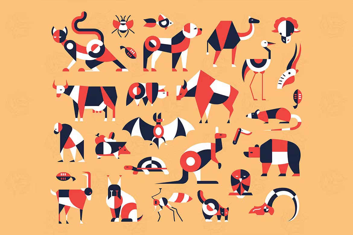 Domestic and Wild Animals Icons