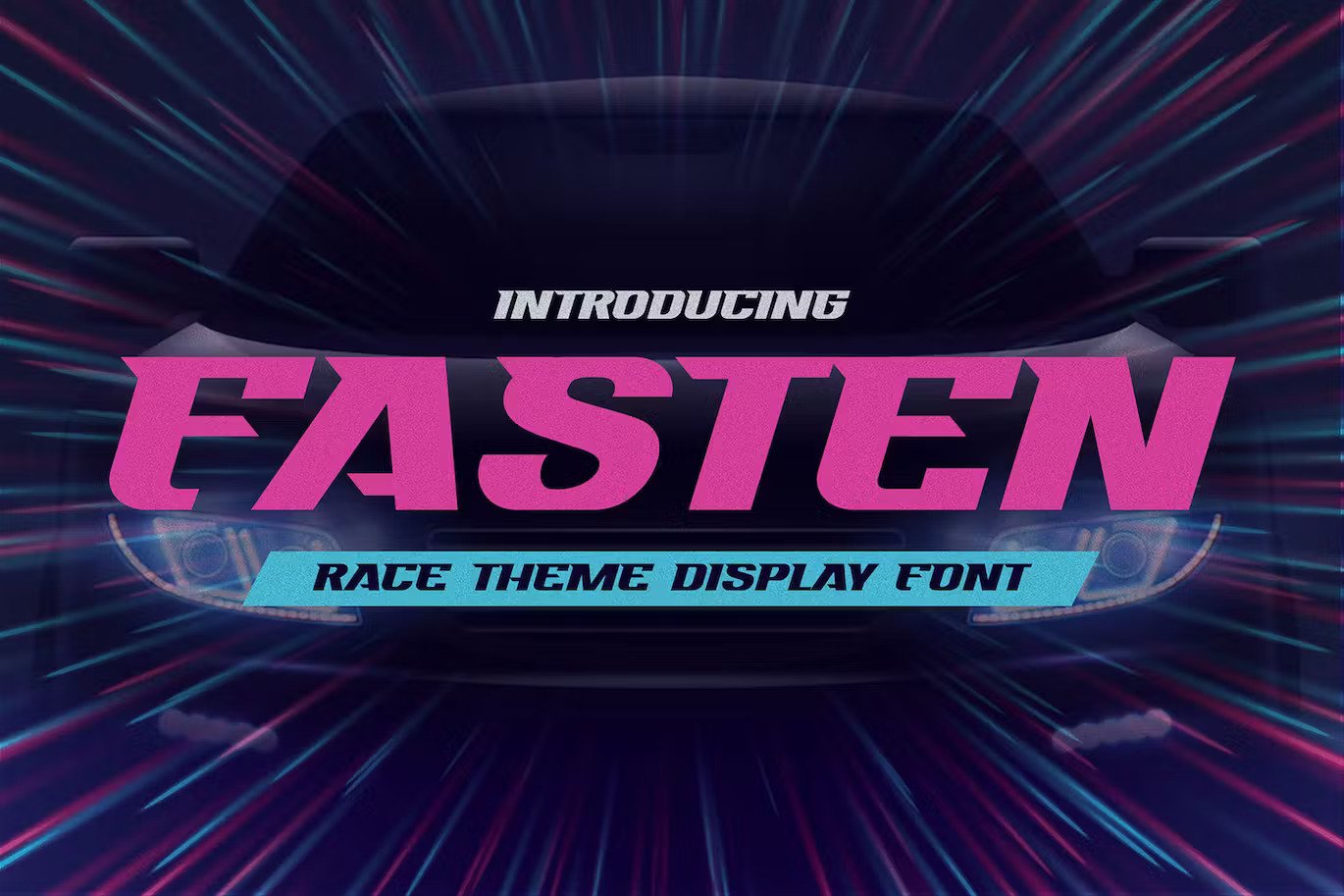 A race theme display font