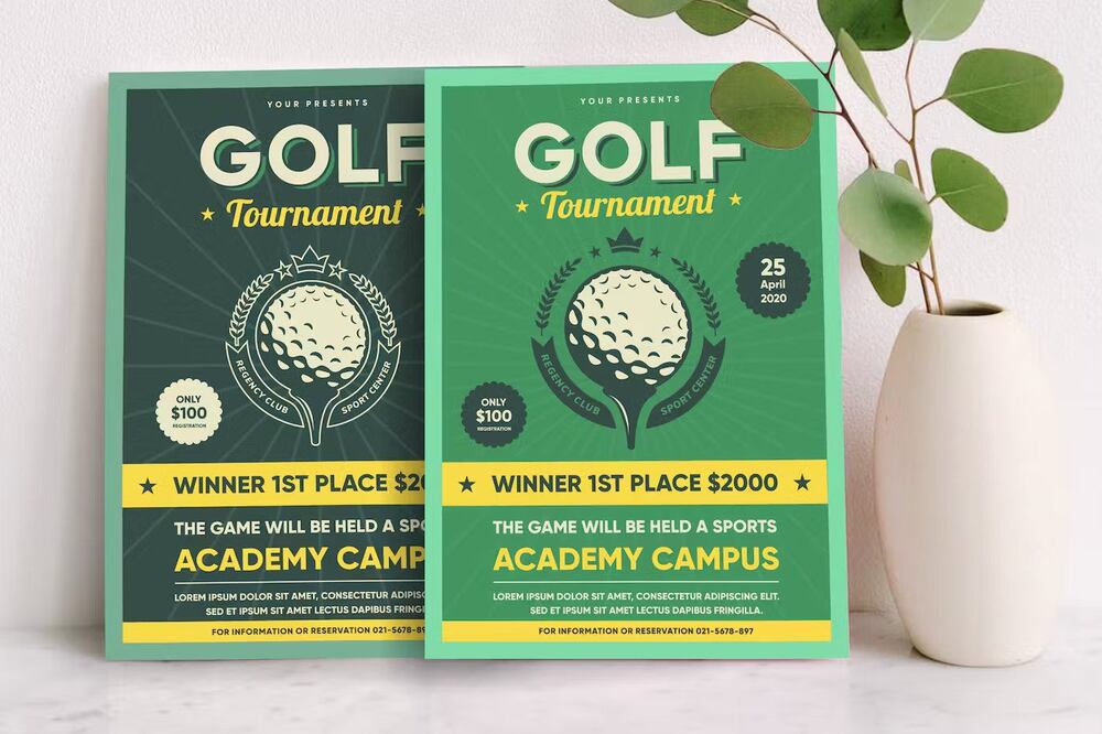 A flyer template for golf