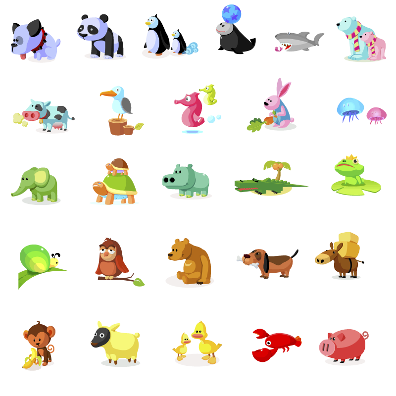 Afree  cute animal icons pack