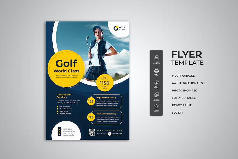 A golf flyer template