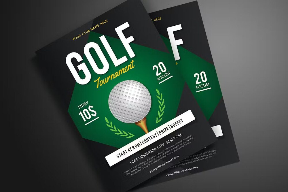 A golf tournament flyer template