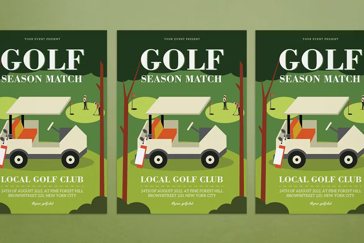A golf flyer template