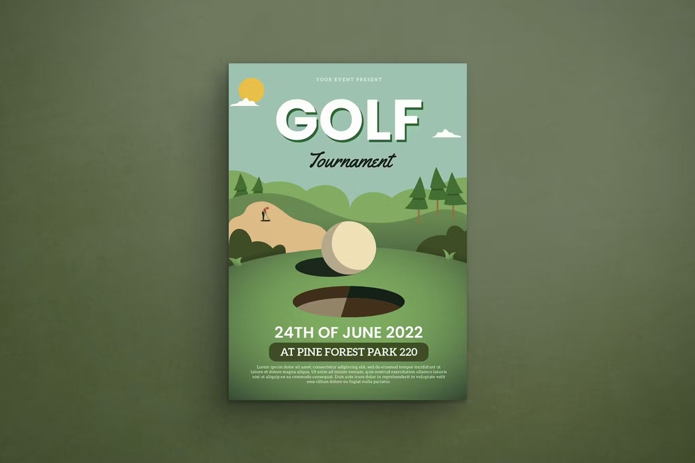A golf flyer template