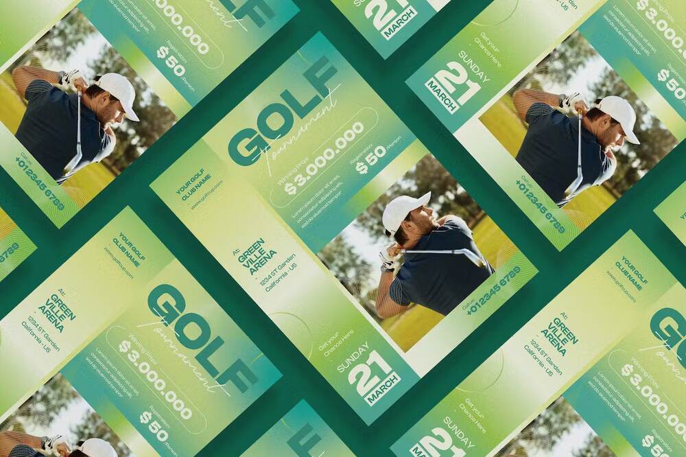 A golf tournament flyer template