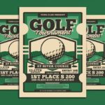 Golf flyer templates cover