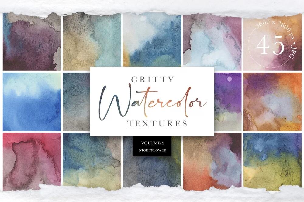 A gritty watercolor textures