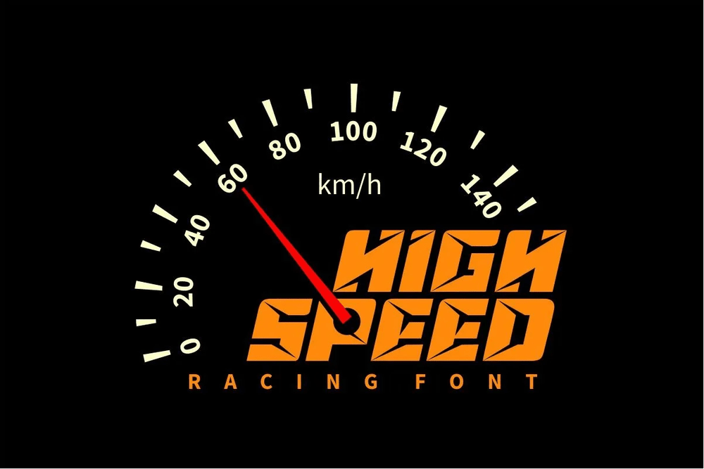 A free high speed racing font