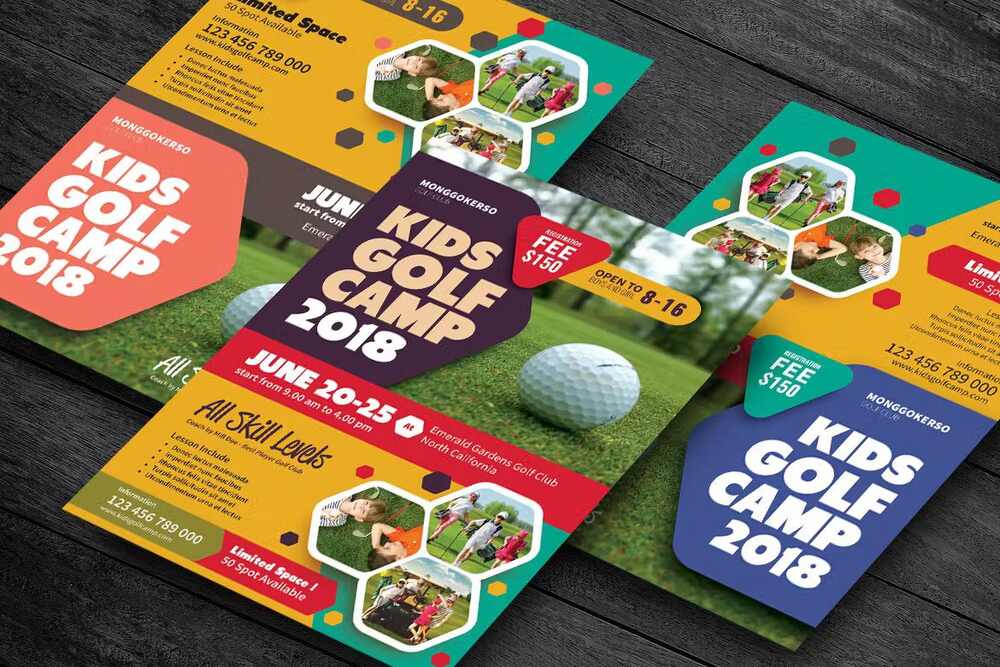 Kids golf camp flyer