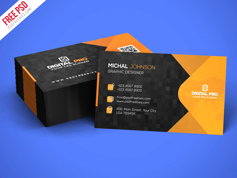 A free corporate business card template