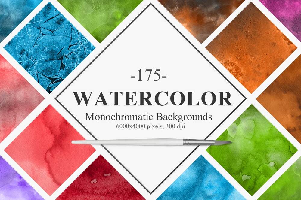A colorful watercolor backgrounds set