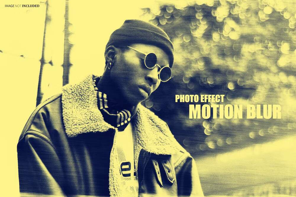 A motion blur retro photo effect