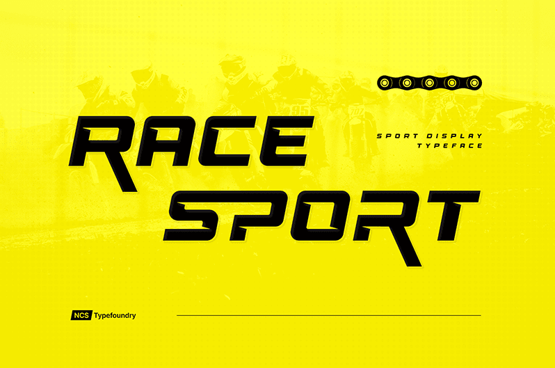 A free sport racing display typeface