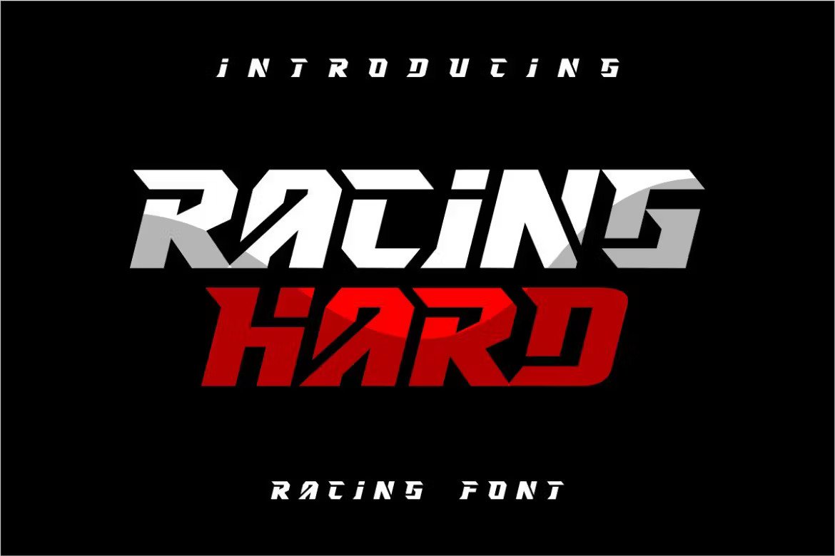 A modern racing font