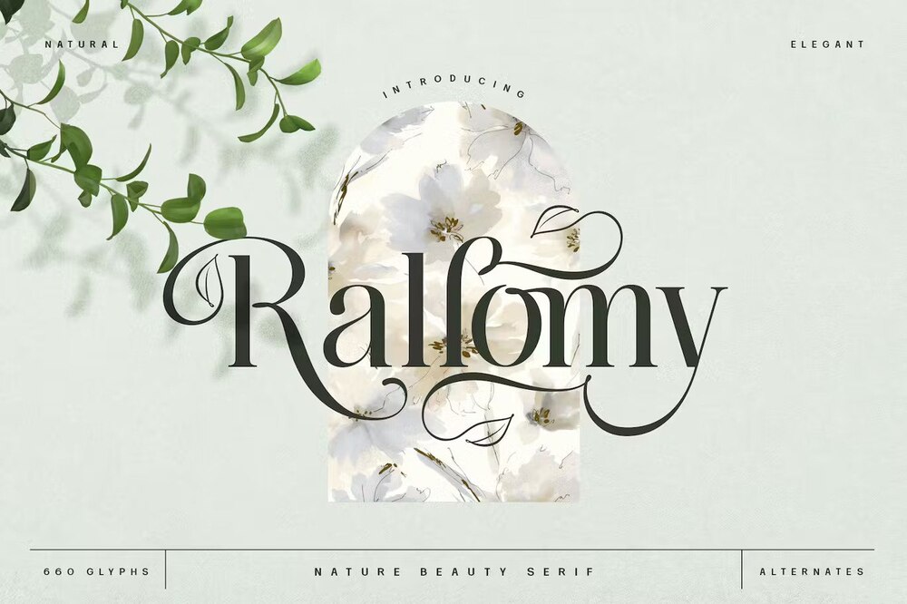 A beauty nature script font