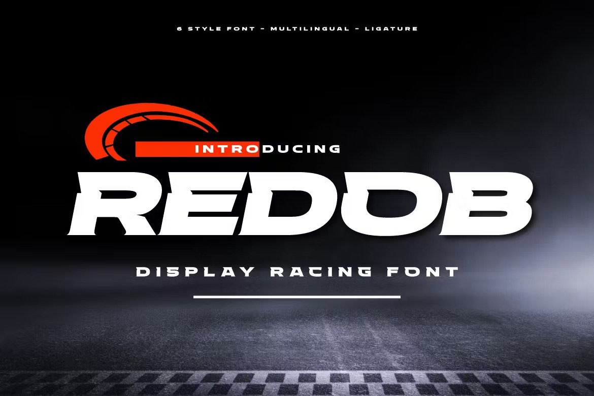 A display racing font