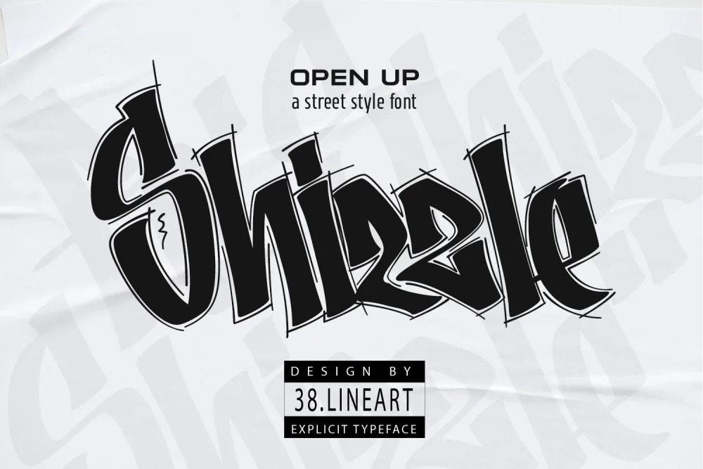 A modern graffiti font