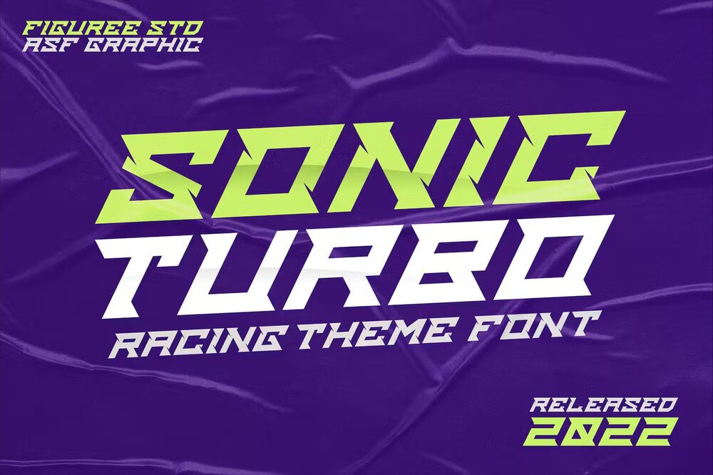 A racing theme font