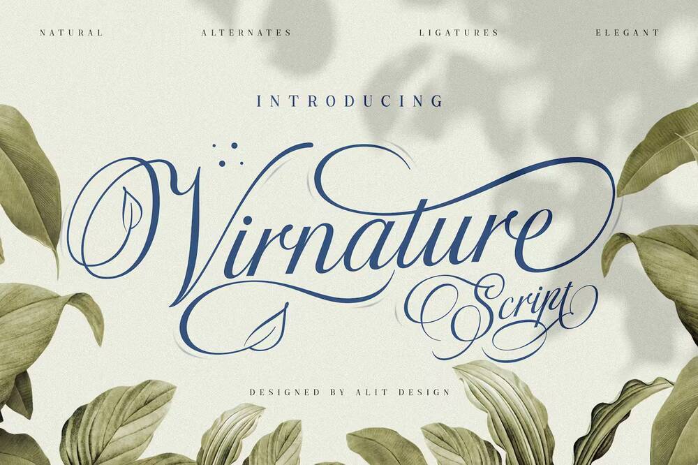 A nature related script font