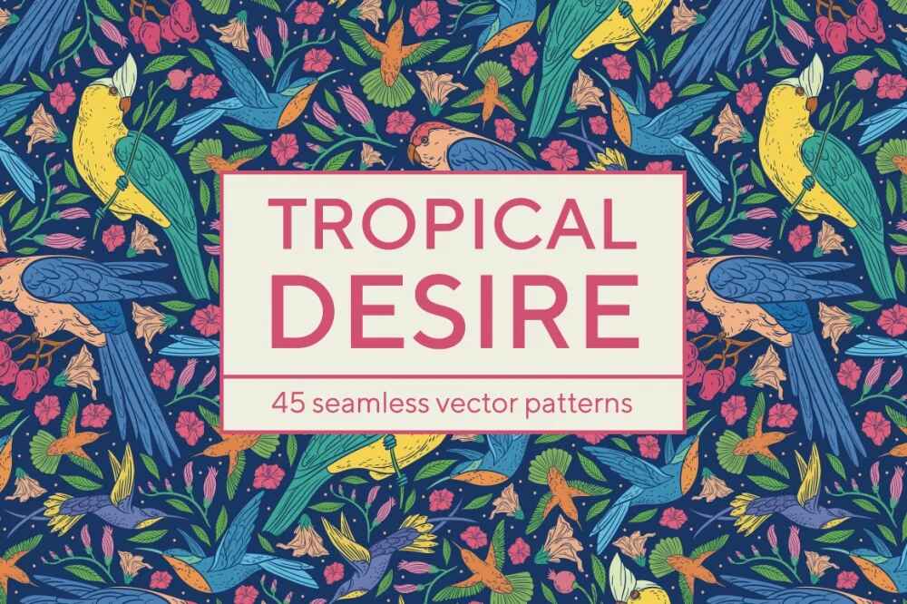 A tropica desire seamless patterns