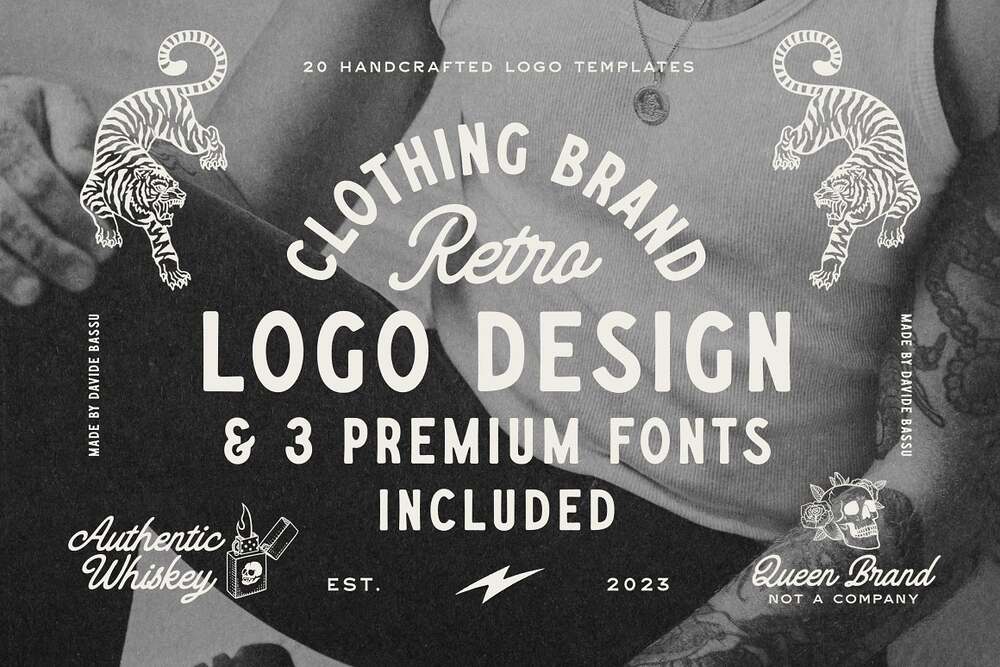 A retro apparel logos and extra