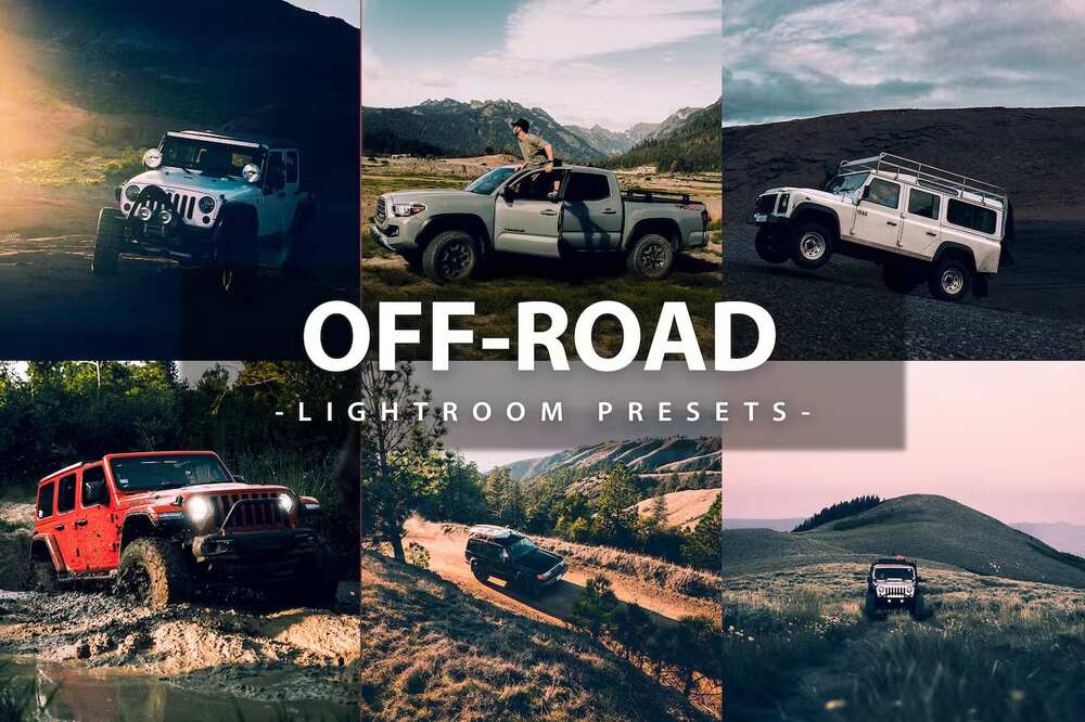 A set off-road lightroom presets effects