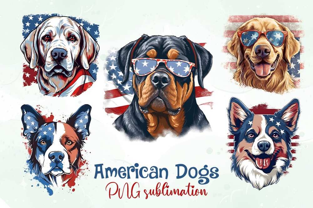 An american dog png sublimation