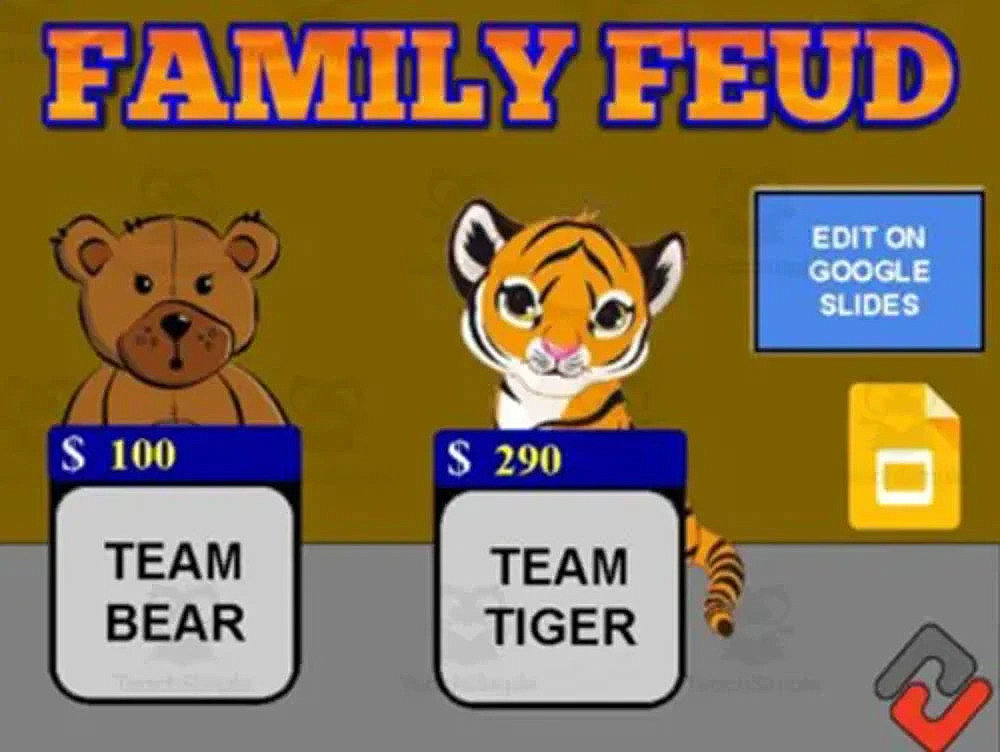 A family feud game google slides template