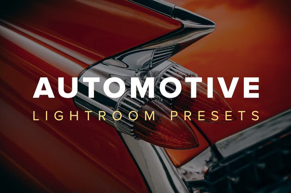 Automotive lightroom presets photo effects