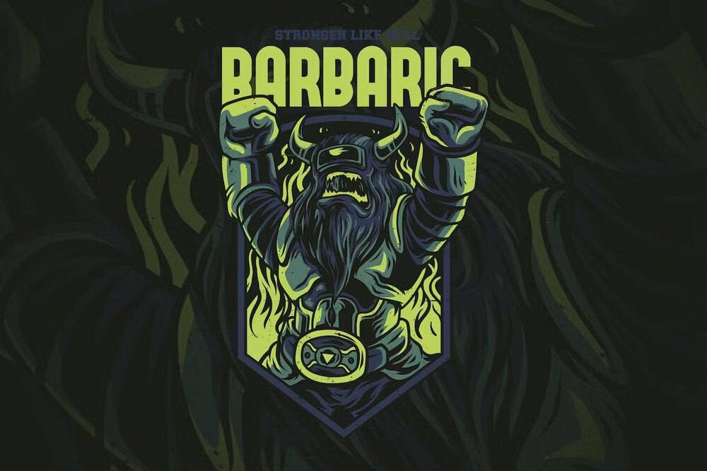 Barbaric t-shirt design template