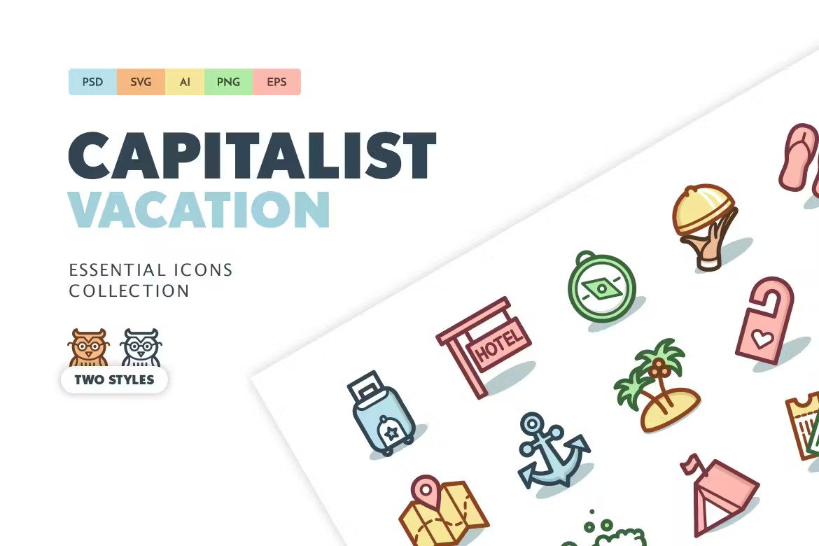 A capital vacation icons