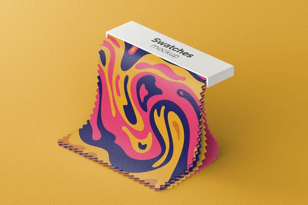 Fabric swatches mockup cover