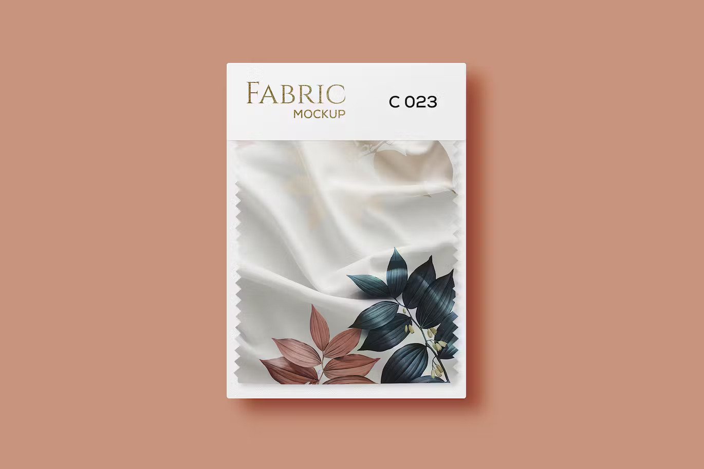 A fabric swatches mockup template