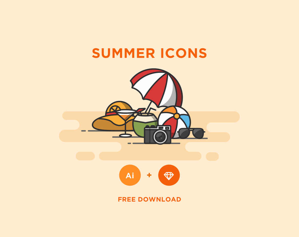 A free summer icons