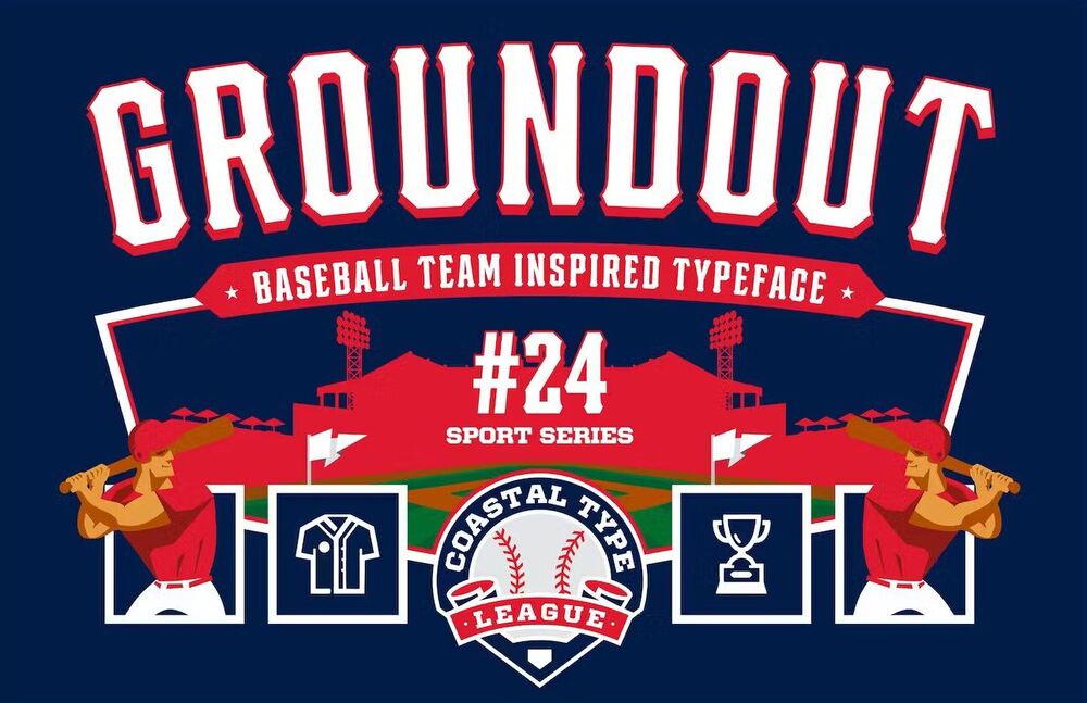 A baseball team inspired typeface