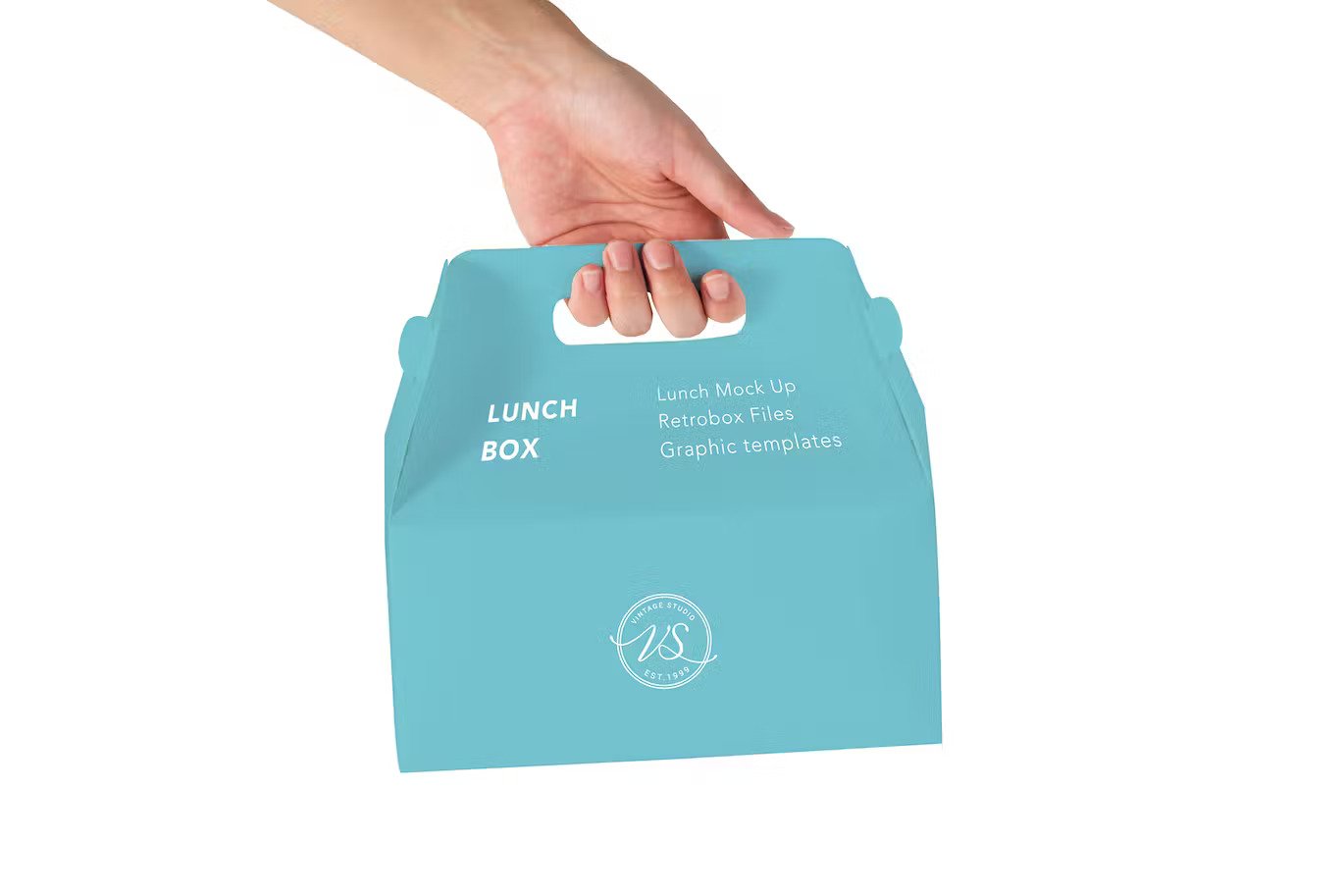 A lunch box mockup template