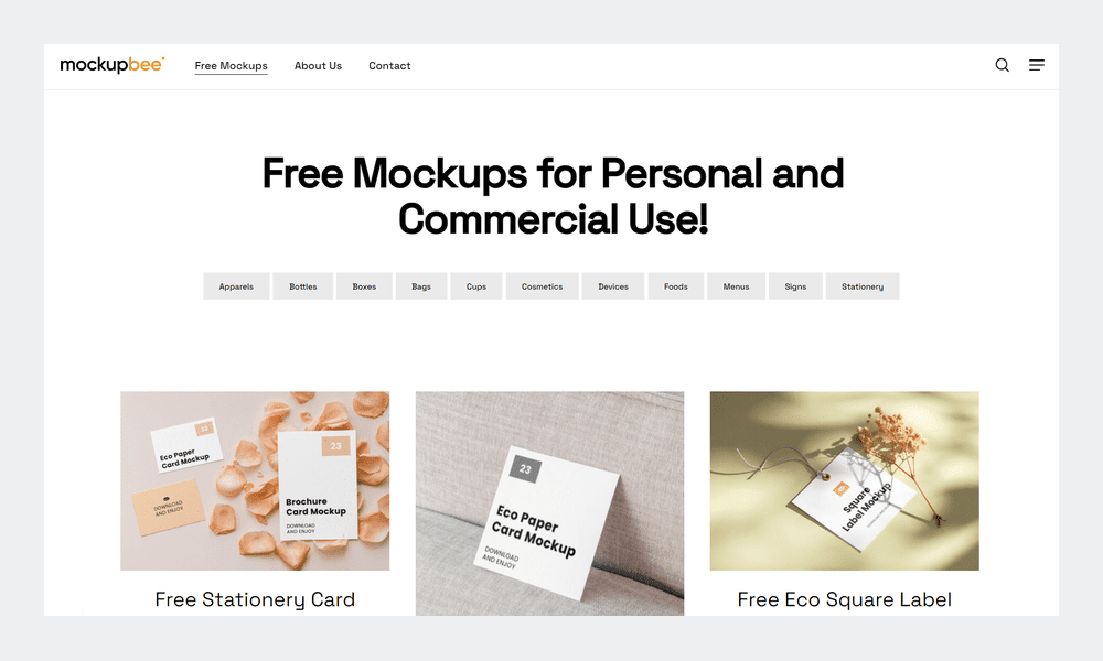 A mockup Bee website template