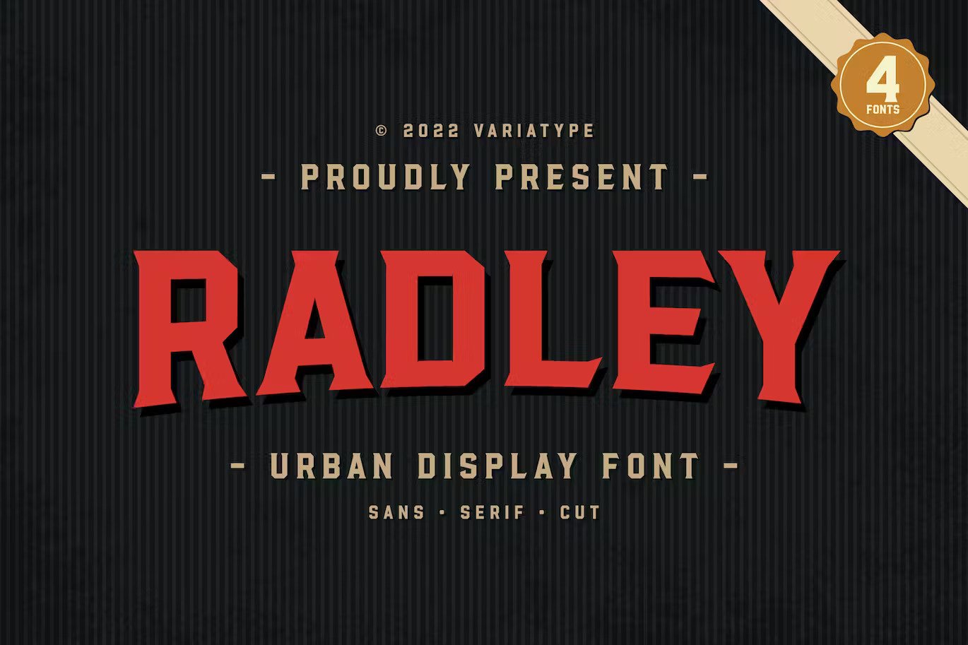 An urban display font