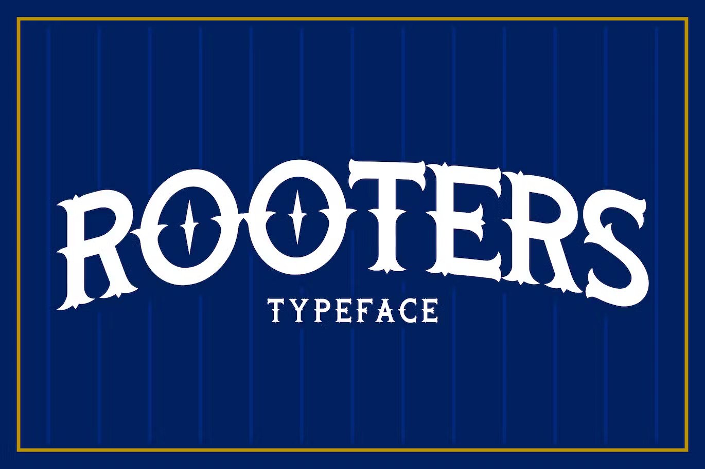 A classic baseball style font