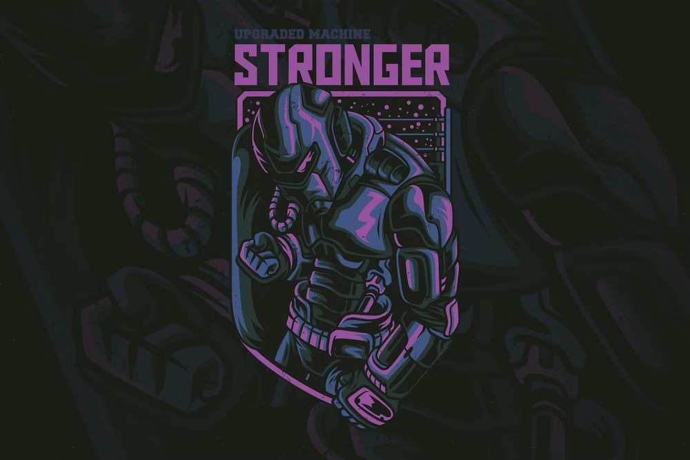 A stronger t-shirt design graphic template